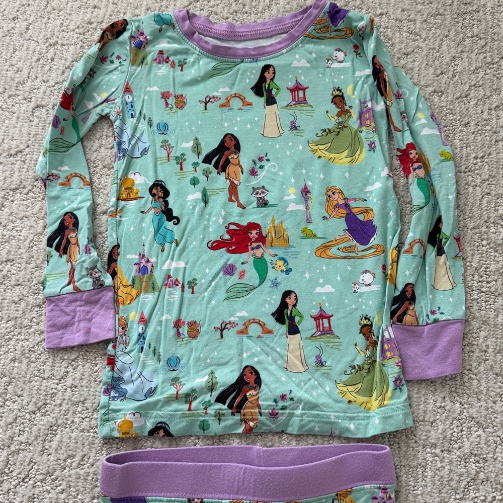 Little Sleepies Disney Princess Dreams Two-Piece Pajama Set - Picture 3 of 6